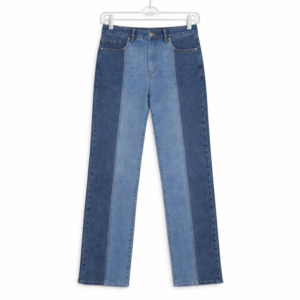 PACSUN High Rise 90’s Boyfriend Light Wash Two-Tone Jeans Size 24